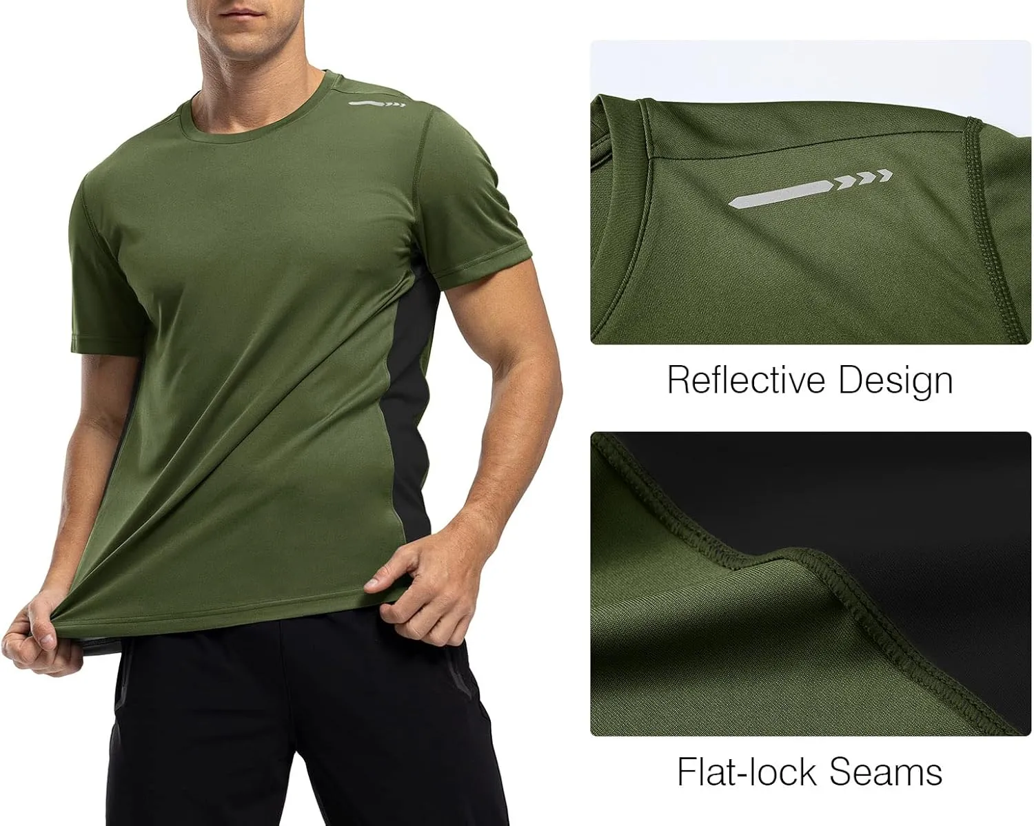 Rdruko Men's Rash Guard Swim Shirts Short Sleeve UPF 50  UV Protection Quick Dry Fishing Surf Active T Shirts