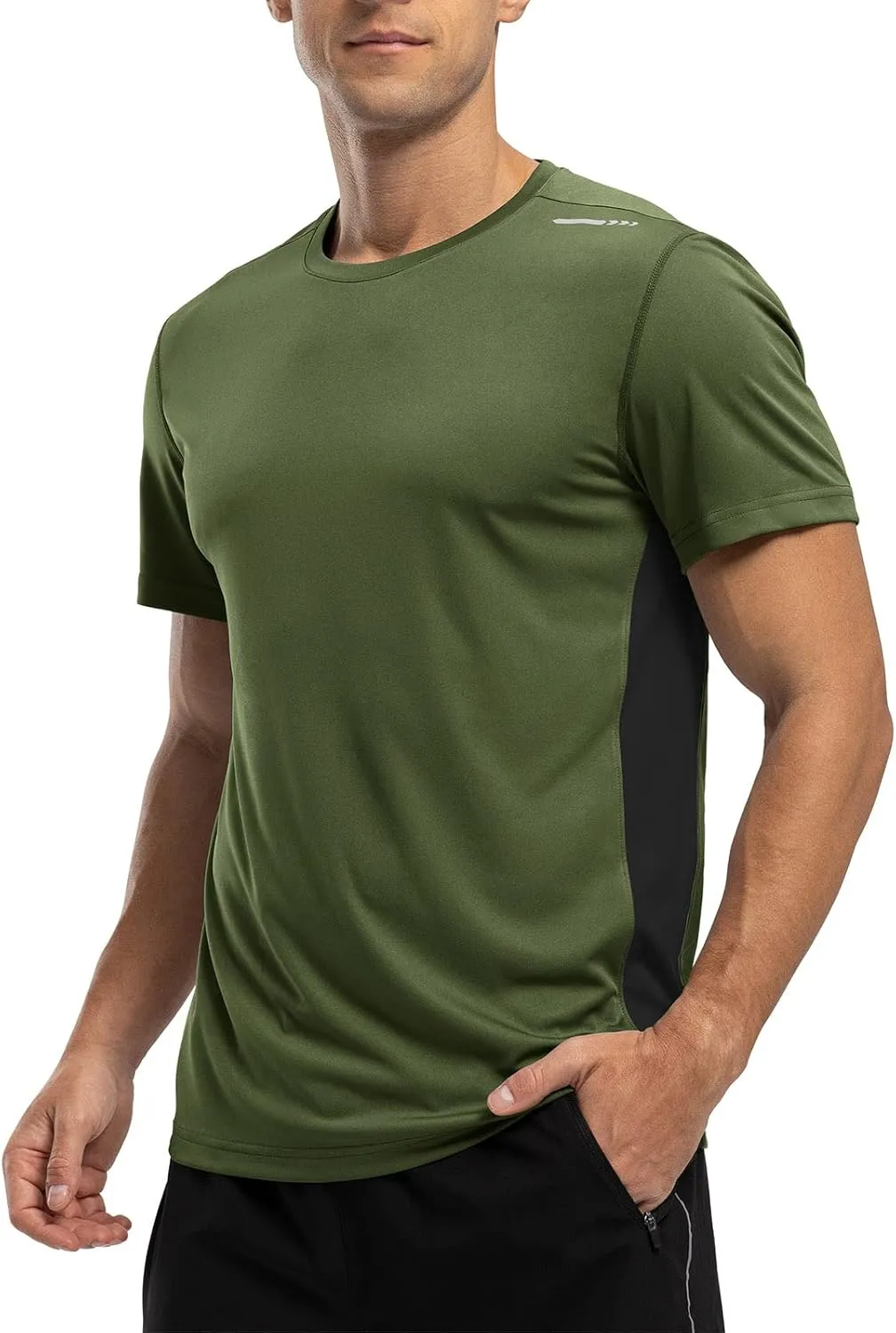Rdruko Men's Rash Guard Swim Shirts Short Sleeve UPF 50  UV Protection Quick Dry Fishing Surf Active T Shirts