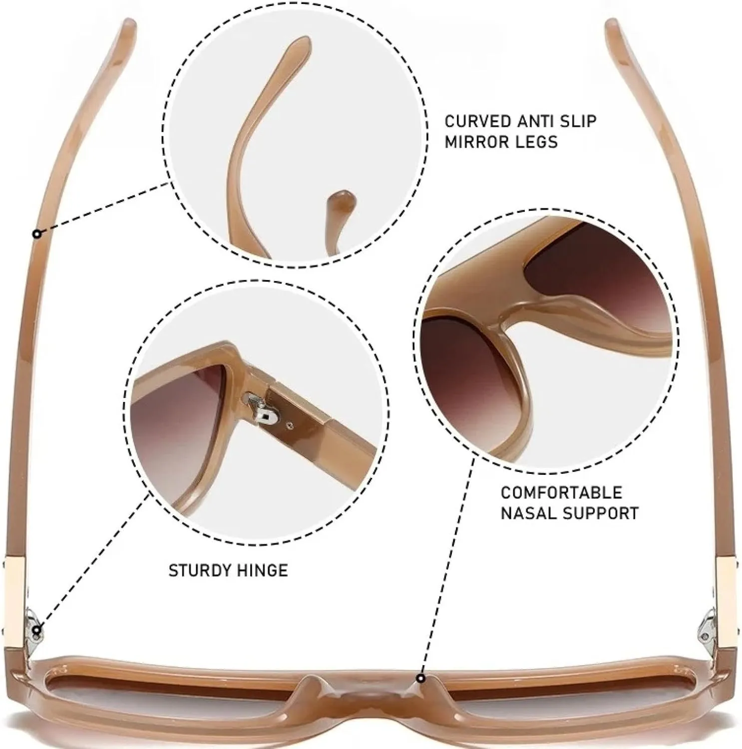 Retro Flat Top Sunglasses Men Women Gradient Lens Vintage Sun Glasses Shades Uv400