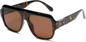 Retro Flat Top Sunglasses Men Women Gradient Lens Vintage Sun Glasses Shades Uv400