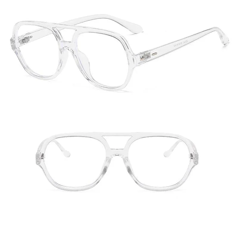 Retro Oversize Square Glasses Frame Classic Flat Light For Men And Women -Unique and Classy