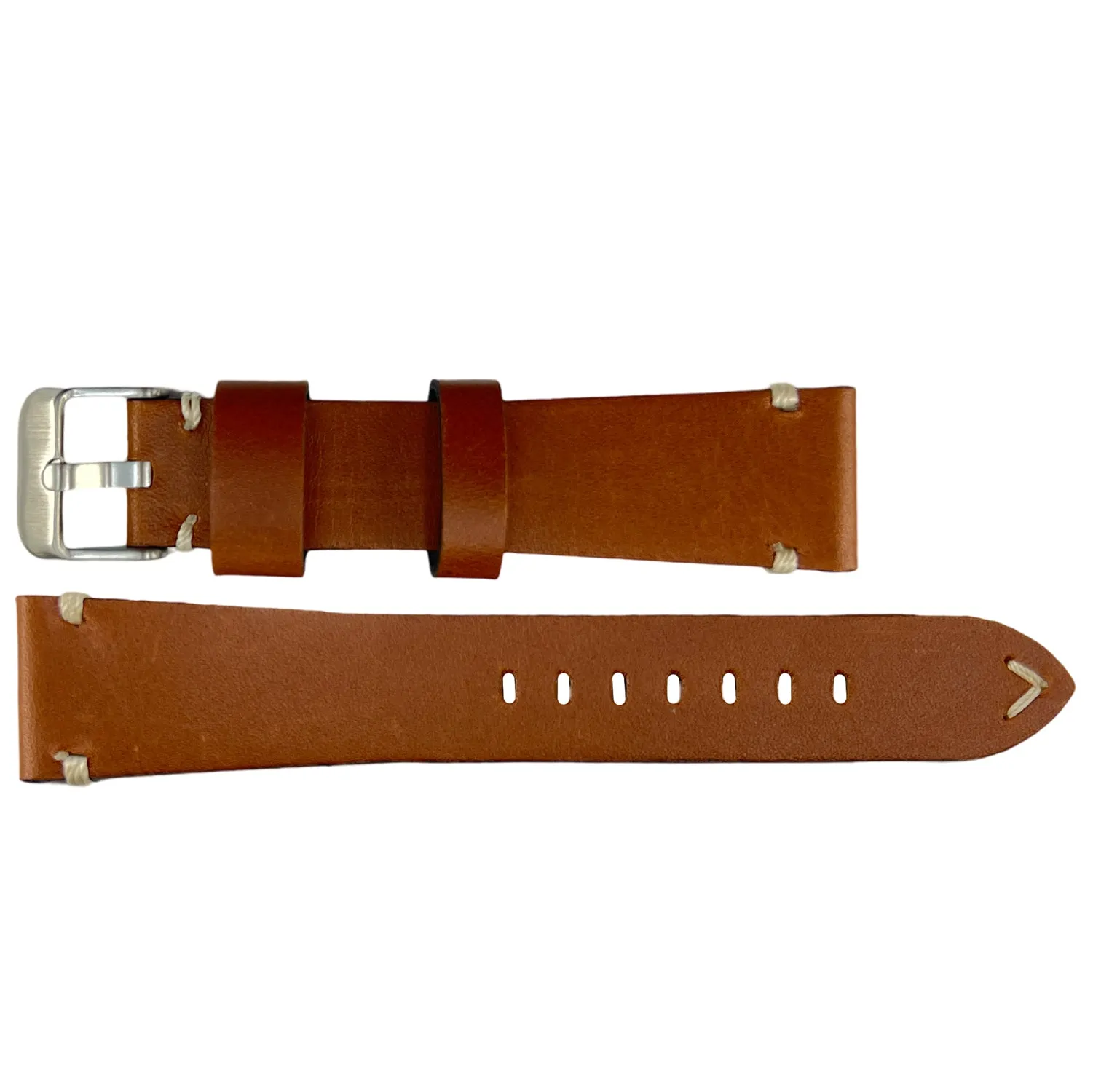 ROCHET ZRC No. 744 Cowhide Vintage Watch Straps with Hand-Sewn Stitching (20mm - 24mm)