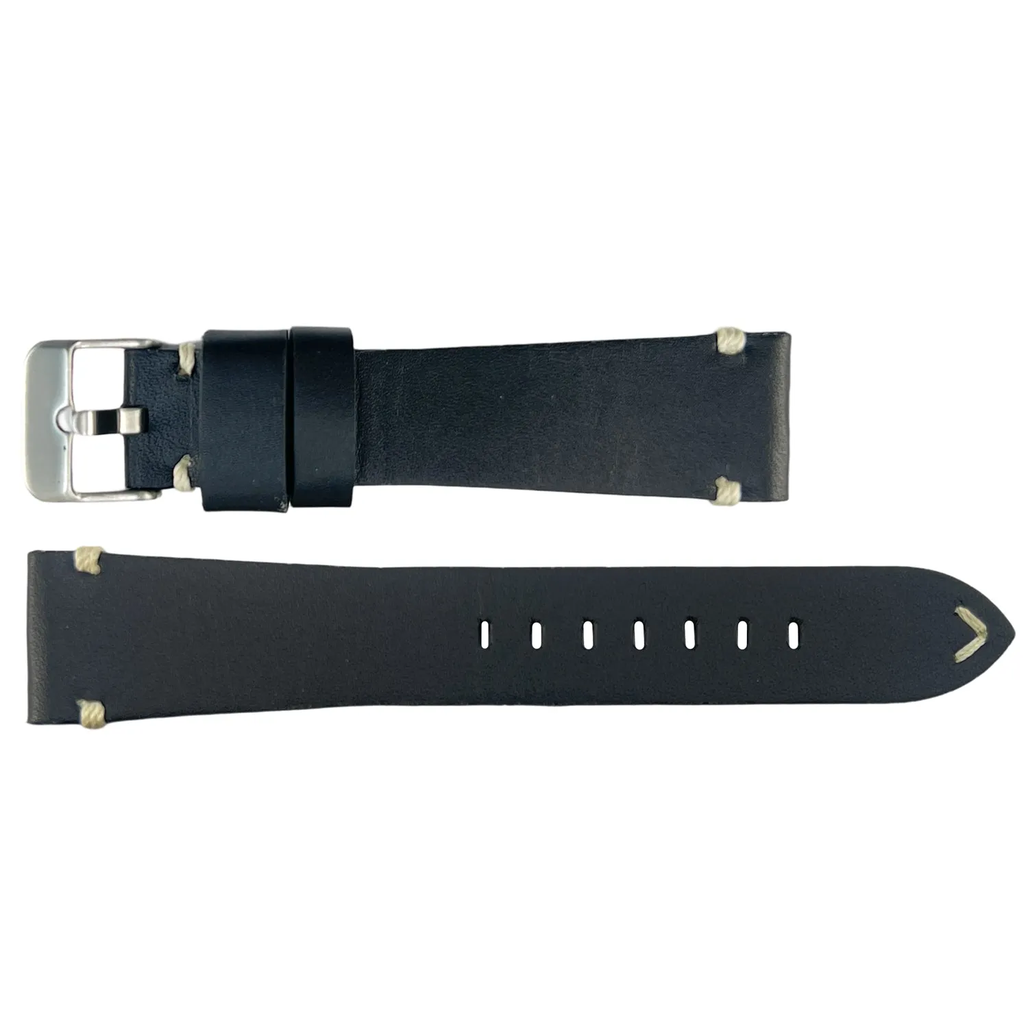 ROCHET ZRC No. 744 Cowhide Vintage Watch Straps with Hand-Sewn Stitching (20mm - 24mm)