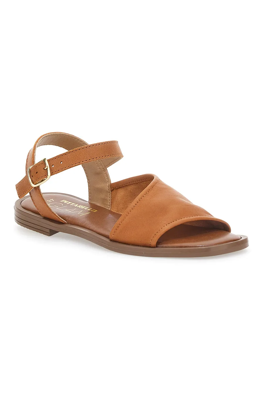 Sandali Flat Pittarello Glam 14913 Cuoio Vera Pelle