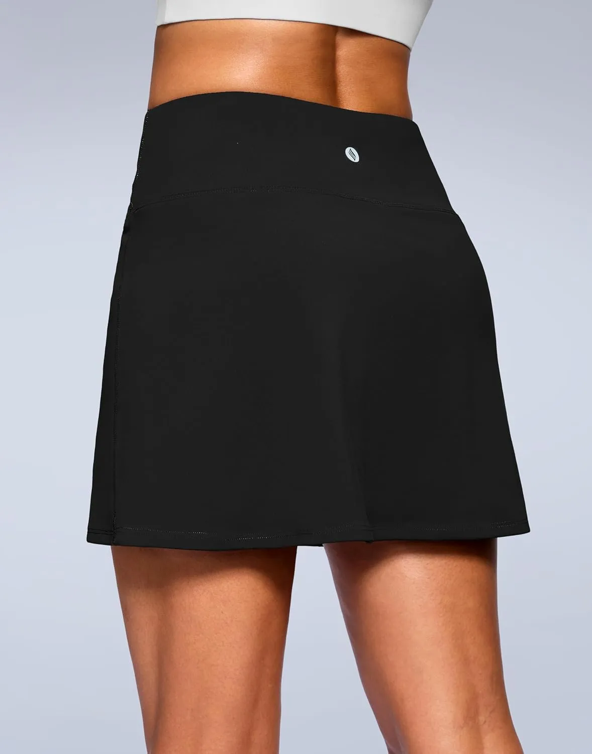 SANTINY 14" Skorts for Women with 2 Pockets High Waisted A Line Casual Pickleball Golf Skort Athletic Tennis Skirt