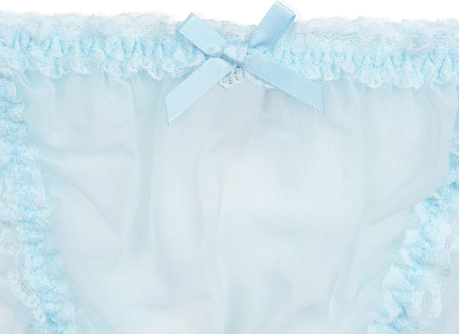 Satini Women's Sheer Frilly Sissy Tanga Knickers Briefs Bikini Panties