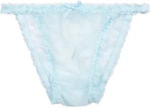 Satini Women's Sheer Frilly Sissy Tanga Knickers Briefs Bikini Panties