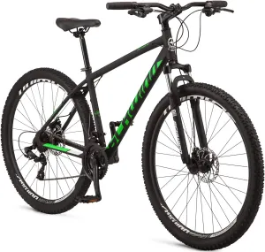 Schwinn High Timber Mountain Bike for Adult Youth Men Women Boys Girls, 24 to 29-Inch Wheels, 7 or 21-Speeds, Front Suspension, Aluminum and Steel Frame Options