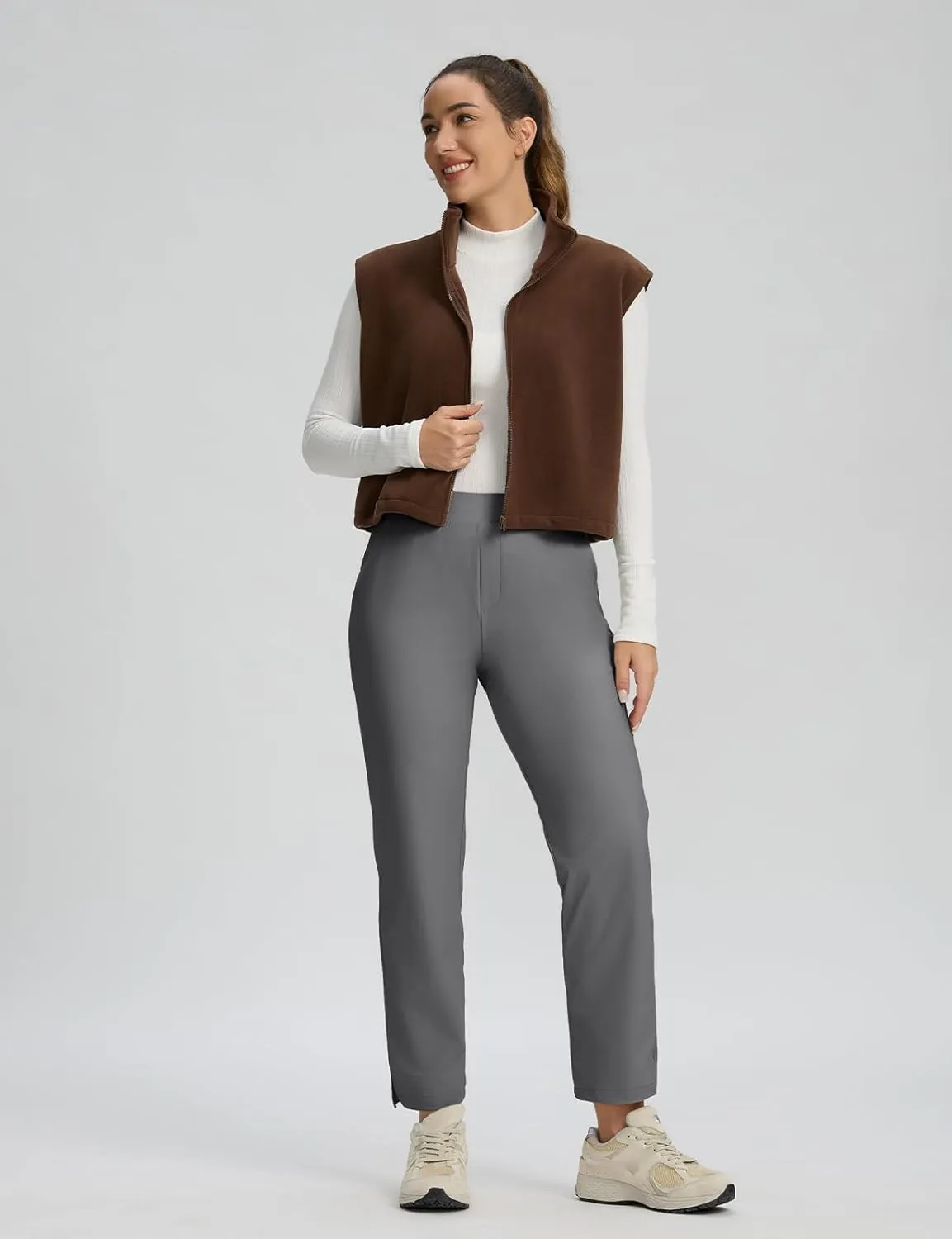 Seamaid Womens Golf Pants Lightweight Casual Travel Pants with Zipper Pockets Stretchy Work Business