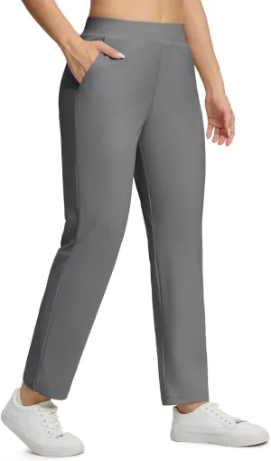 Seamaid Womens Golf Pants Lightweight Casual Travel Pants with Zipper Pockets Stretchy Work Business