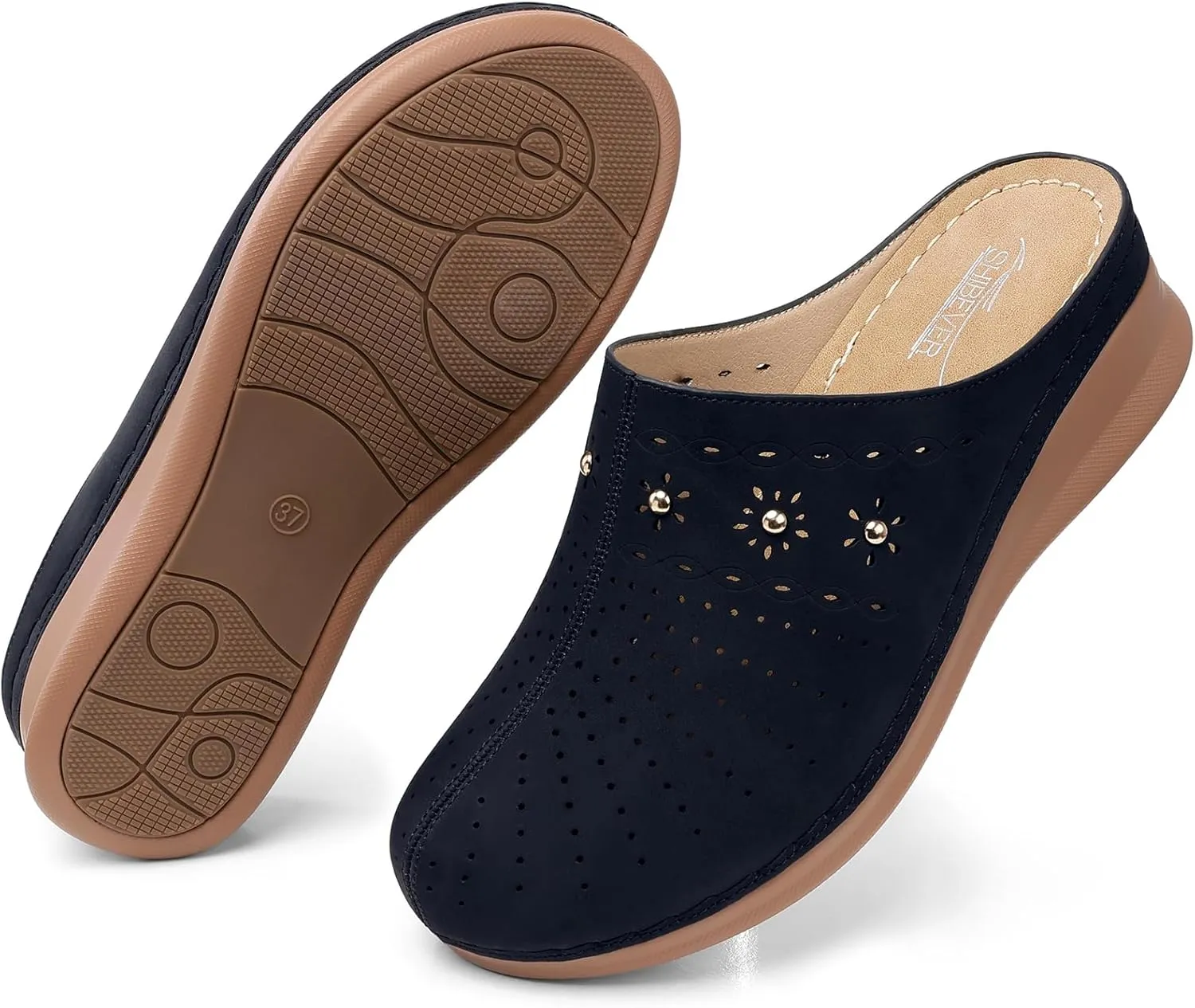 SHIBEVER Clogs for Women Mules Slip-On: Closed Toe Clog - Comfortable Womens Mule