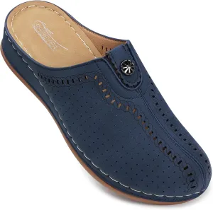 SHIBEVER Clogs for Womens Mules Shoes: Slip-On Flat Mule Shoes - Closed Toe Sandals Comfortable