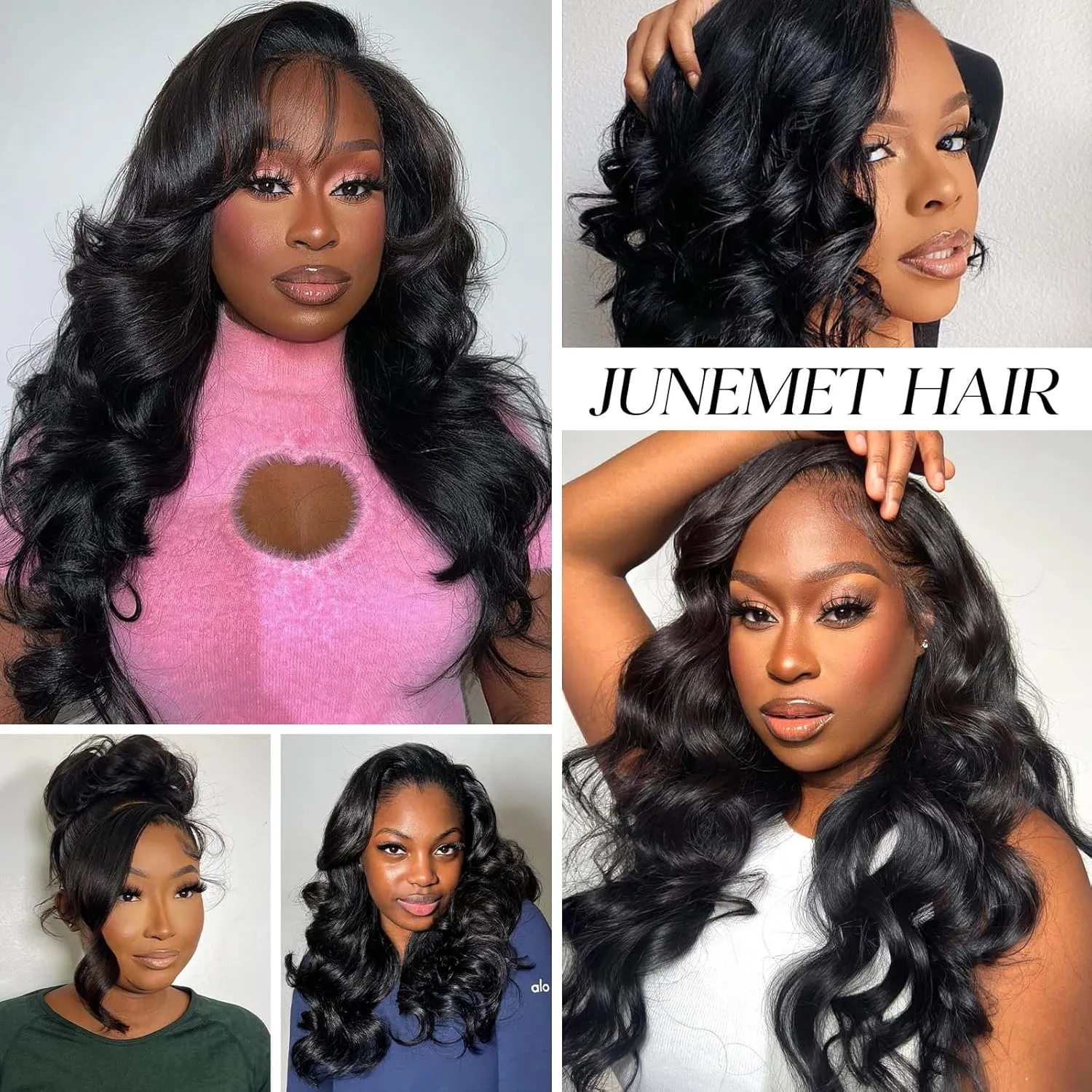 Side Part Layered Curtain Bangs Wig Human Hair 9x6 Glueless Wigs Human Hair Pre Plucked Pre Cut Loose Body Wave 220 Density HD Lace Clourse Front Wigs with Bangs for Black Women 28 Inch