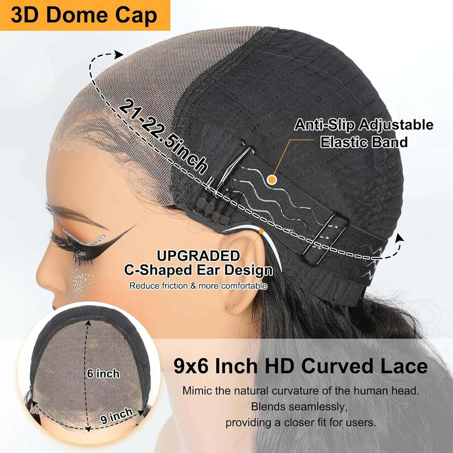 Side Part Layered Curtain Bangs Wig Human Hair 9x6 Glueless Wigs Human Hair Pre Plucked Pre Cut Loose Body Wave 220 Density HD Lace Clourse Front Wigs with Bangs for Black Women 28 Inch
