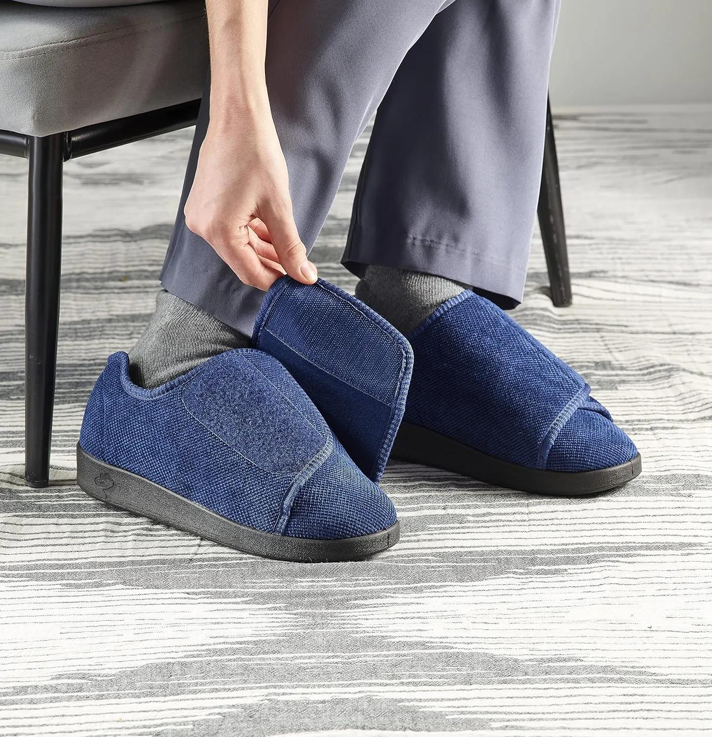 Silverts Diabetic Slippers for Women | Extra-Wide Non-Slip Comfortable Shoes for Elderly, Swelling, Sensitive Feet