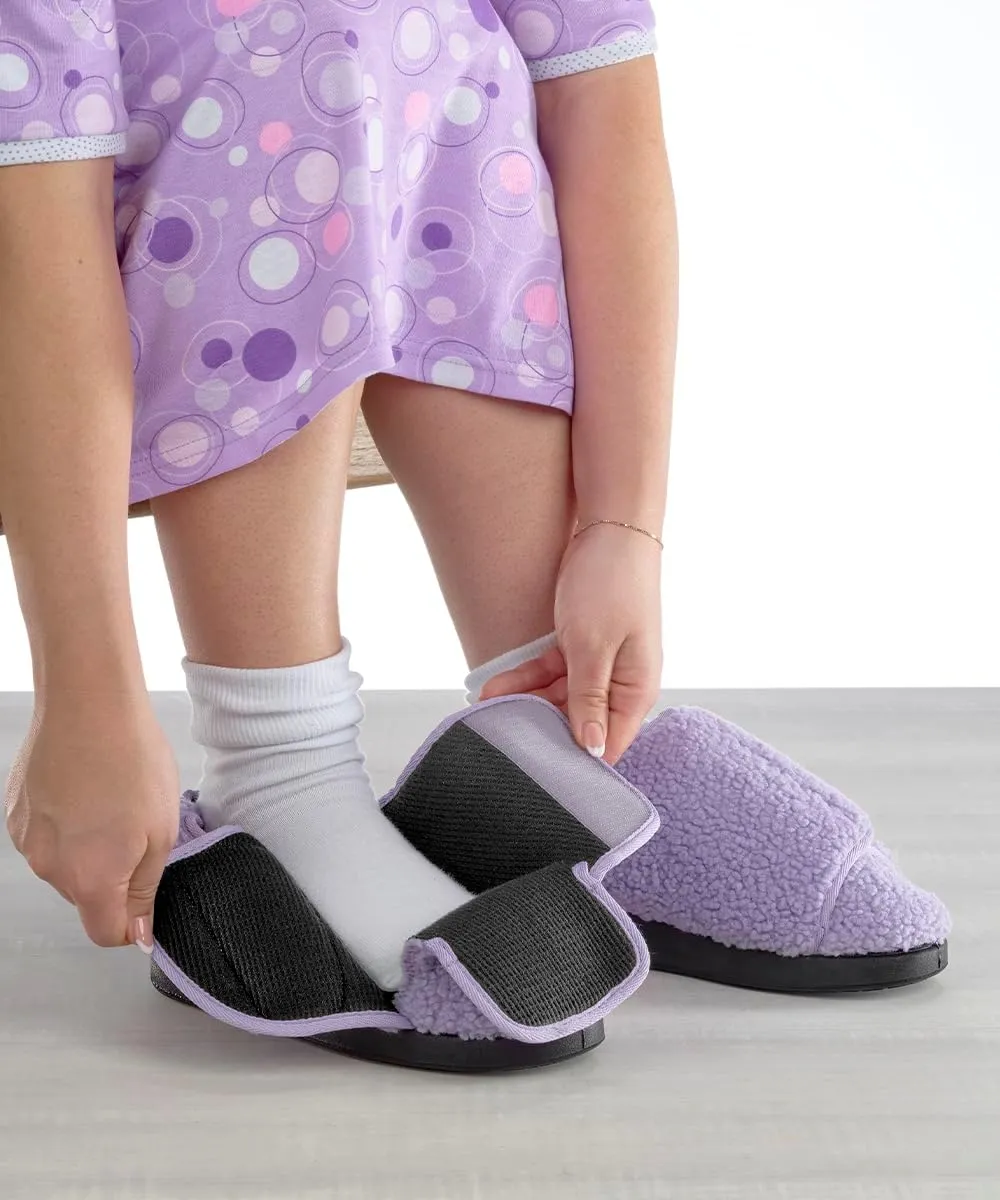 Silverts Diabetic Slippers for Women | Extra-Wide Non-Slip Comfortable Shoes for Elderly, Swelling, Sensitive Feet