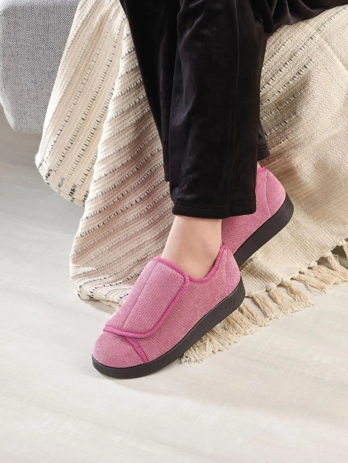 Silverts Diabetic Slippers for Women | Extra-Wide Non-Slip Comfortable Shoes for Elderly, Swelling, Sensitive Feet