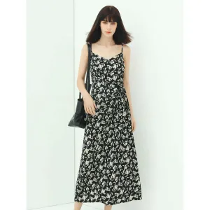 Slip Floral Full product lineup Dress Black New-year sale Dainty