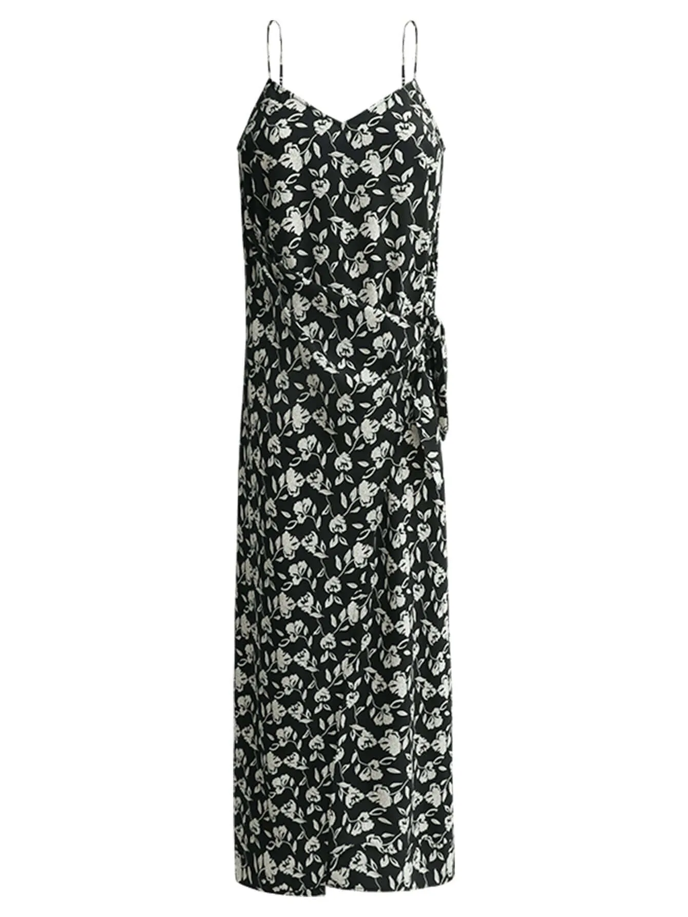 Slip Floral Full product lineup Dress Black New-year sale Dainty