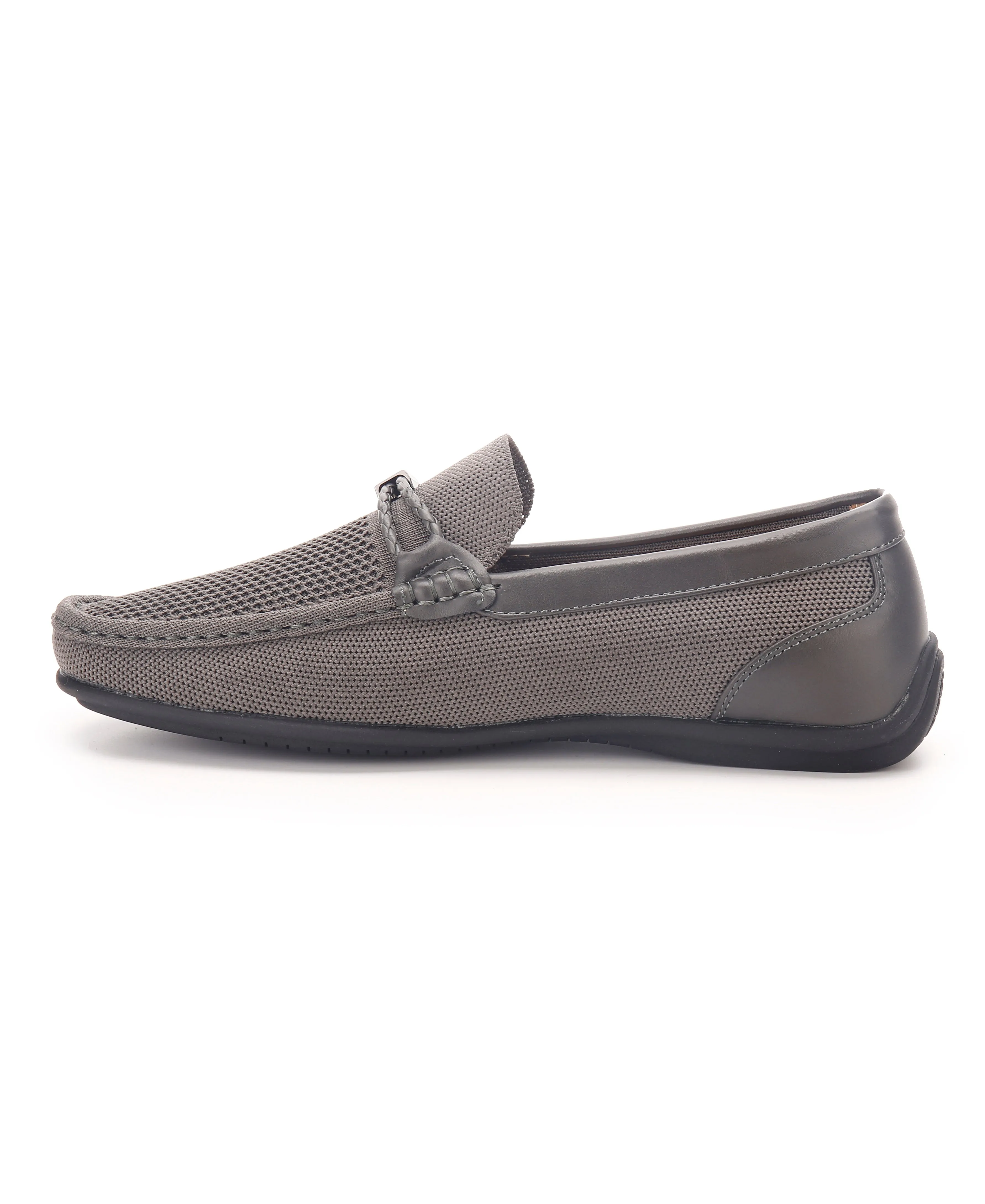 Slip On Moccasins - Grey