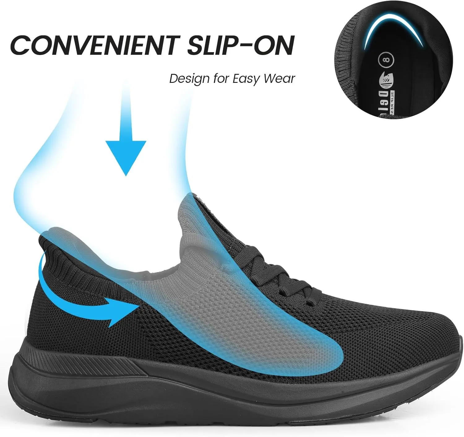 Slip On Steel Toe Shoes for Men Work Safety Sneakers Comfortable Indestructible Industrial Construction Footwear