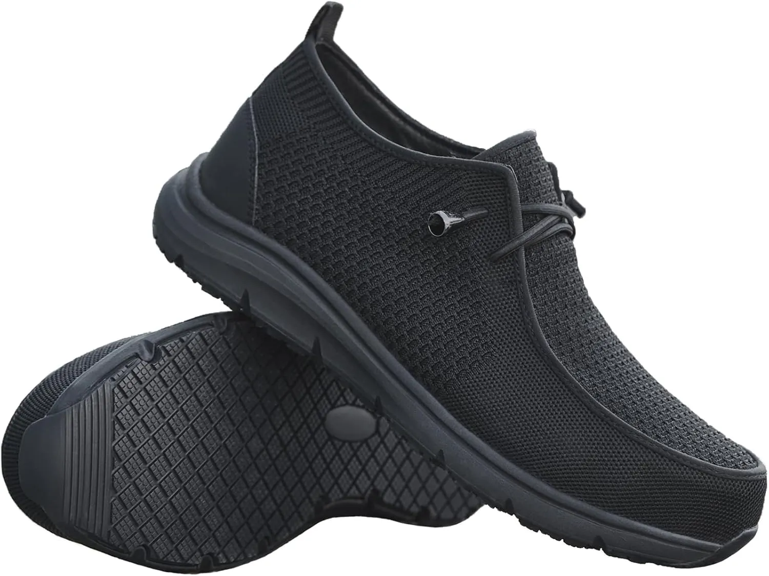 Slip On Steel Toe Shoes Men Women Waterproof Non Slip Lightweight Comfortable Walking Loafers No-Laces