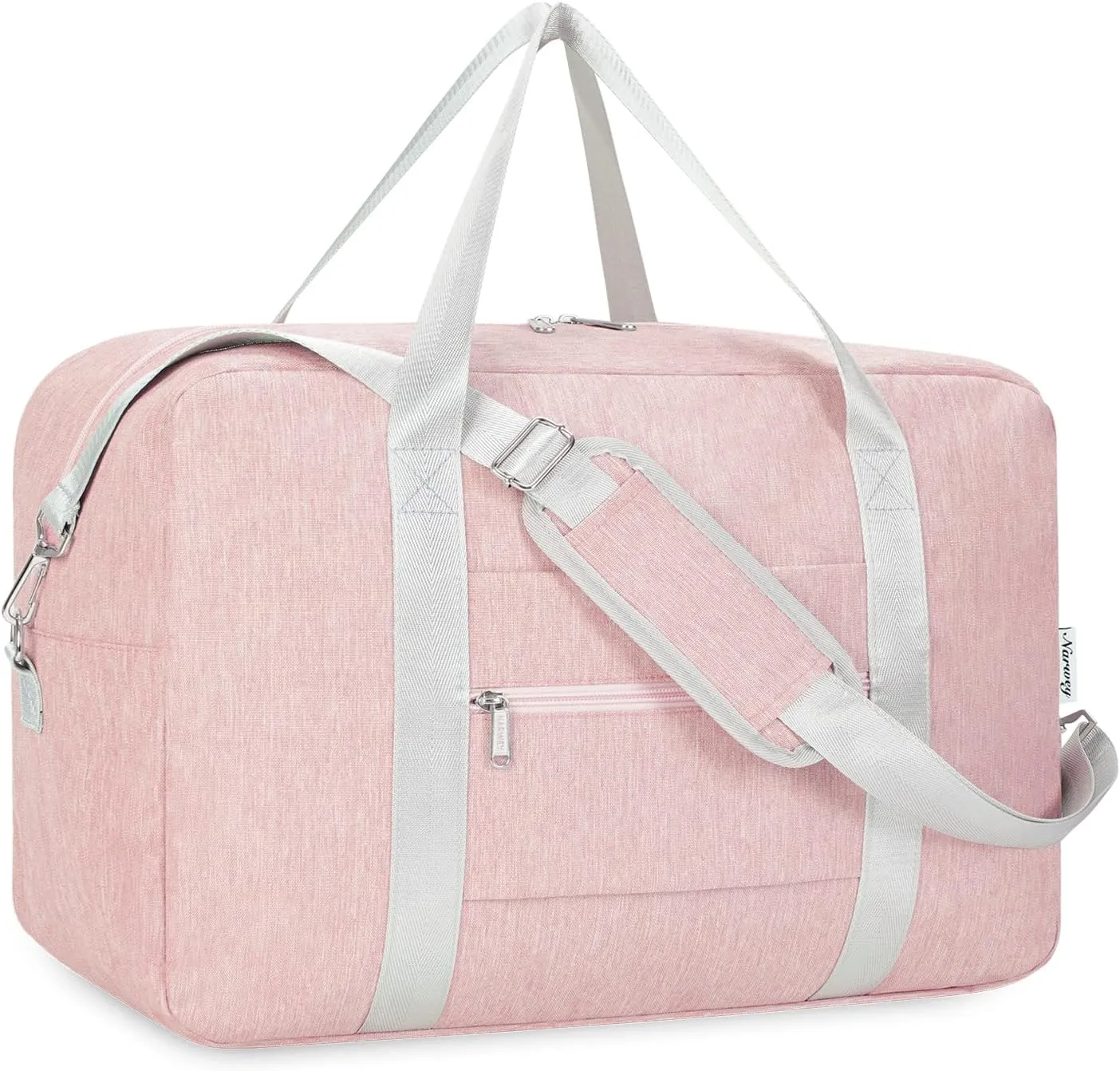 Small Carry On Bag For Spirit Airlines Personal Item Bag 18x14x8 Foldable Travel Duffel Bag Underseat Carry on Luggage for Women and Men 25L (Pink)