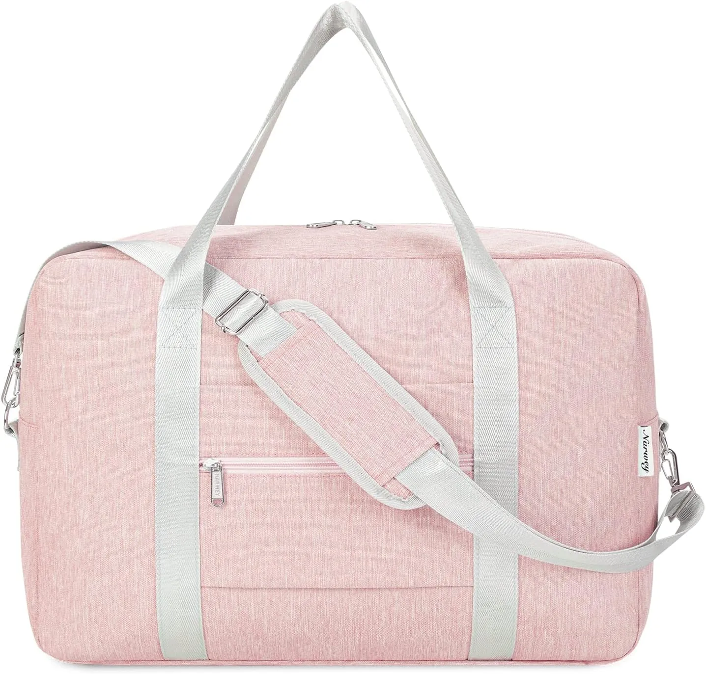 Small Carry On Bag For Spirit Airlines Personal Item Bag 18x14x8 Foldable Travel Duffel Bag Underseat Carry on Luggage for Women and Men 25L (Pink)
