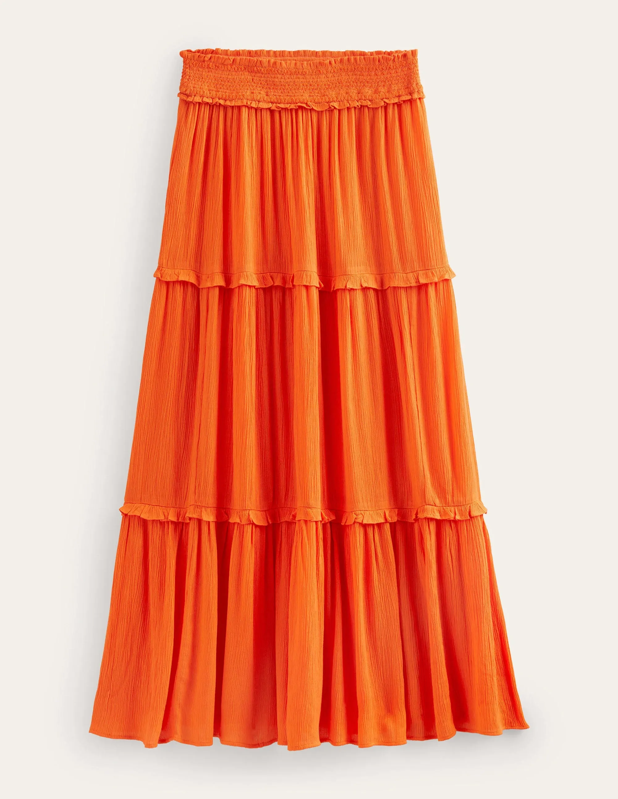 Smocked-Waist Holiday Skirt-Firework