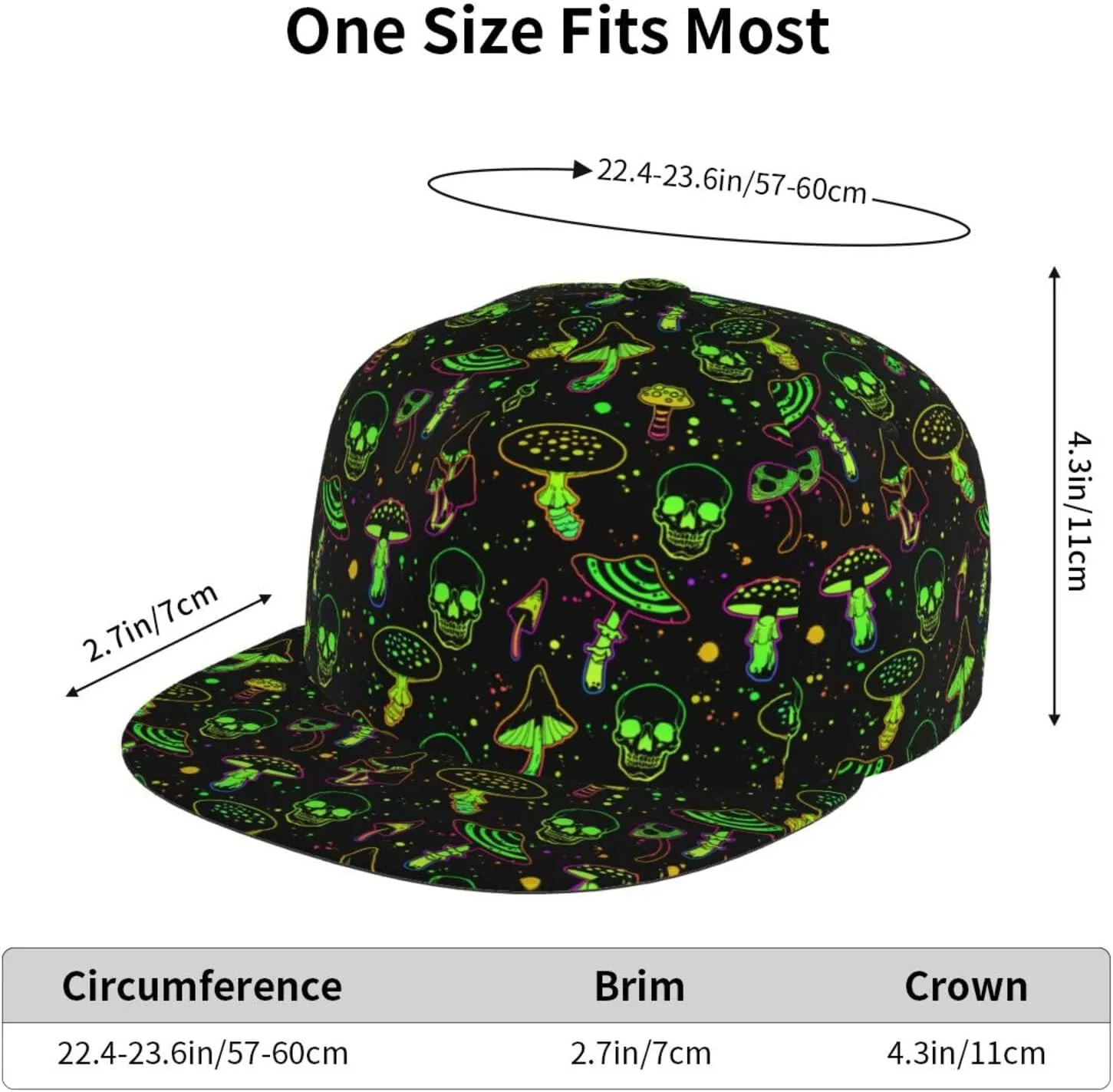 Snapback Hat for Men Women,Stylish Flat Bill Hat Baseball Caps Adjustable Flat Brim Hip Hop Baseball Hats