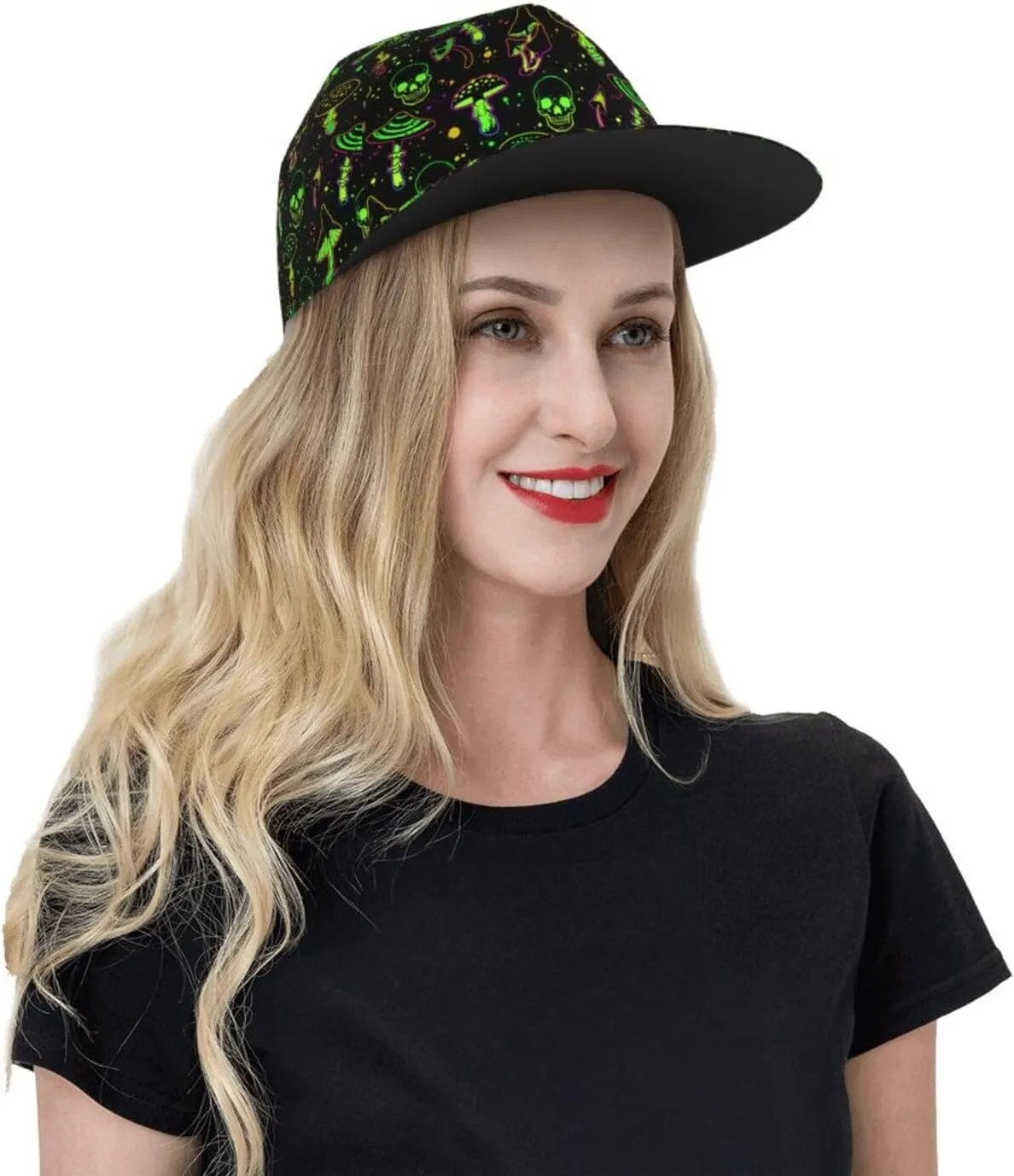 Snapback Hat for Men Women,Stylish Flat Bill Hat Baseball Caps Adjustable Flat Brim Hip Hop Baseball Hats