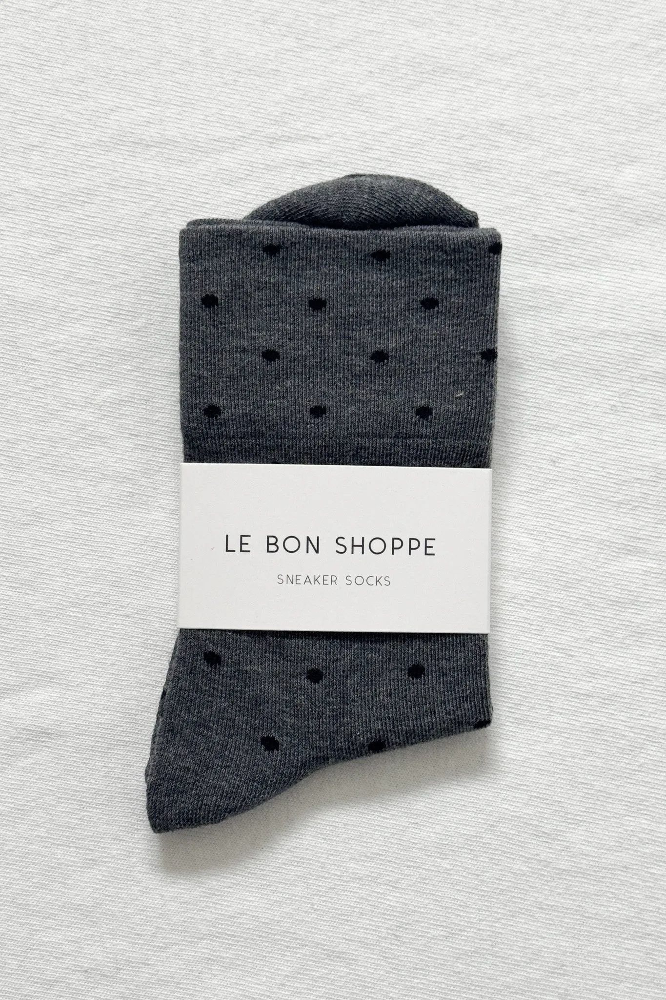 Sneaker Socks - Polka Dot - Charcoal / Black