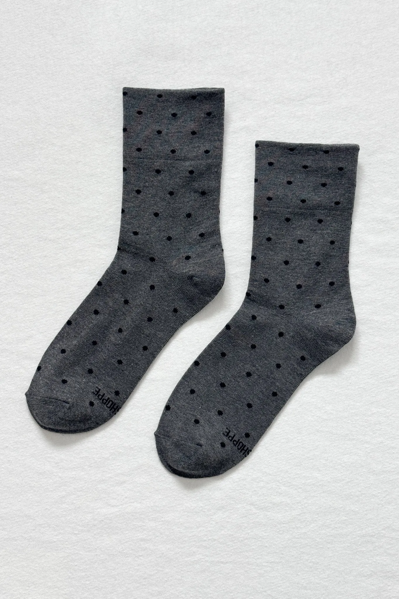 Sneaker Socks - Polka Dot - Charcoal / Black
