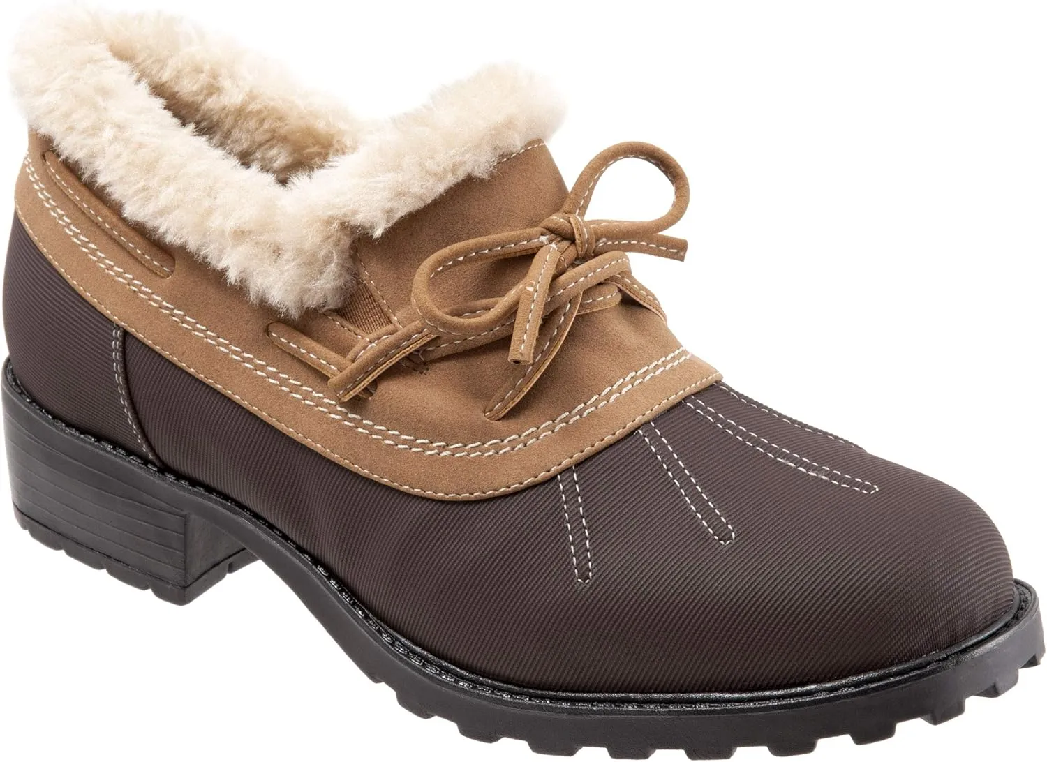 SoftWalk Women's Boot Ballet Flat, Dark Brown Chestnut, 6 Wide