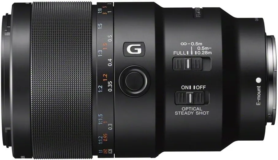 Sony SEL90M28G FE 90mm f/2.8-22 Macro G OSS Standard-Prime Lens for Mirrorless Cameras,Black