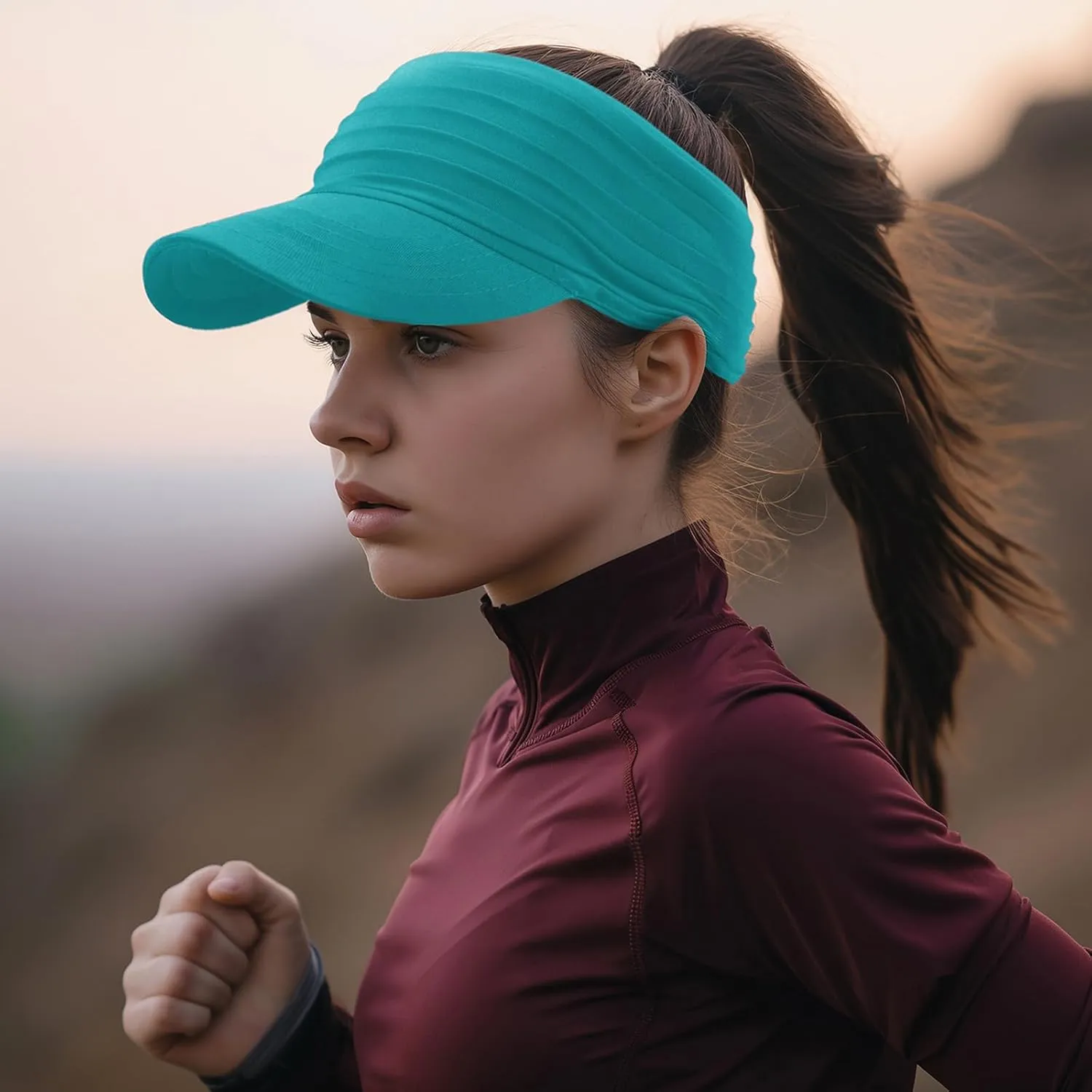Sports Sun Visor for Men Women UV Protection Lightweight Packable Stretchy Hats for Running, Tennis, Golf