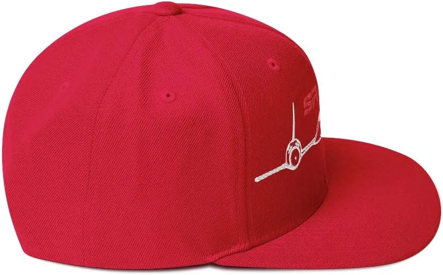 SR-71 Blackbird Front Outline Silhouette Aerospace Art Military Aircraft Aviation Enthusiasts SR71 Embroidered Snapback Hat