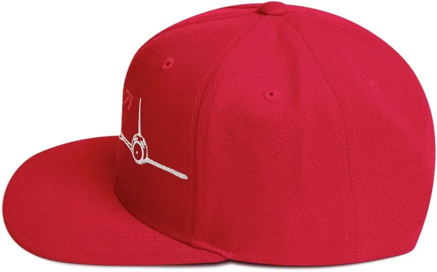 SR-71 Blackbird Front Outline Silhouette Aerospace Art Military Aircraft Aviation Enthusiasts SR71 Embroidered Snapback Hat