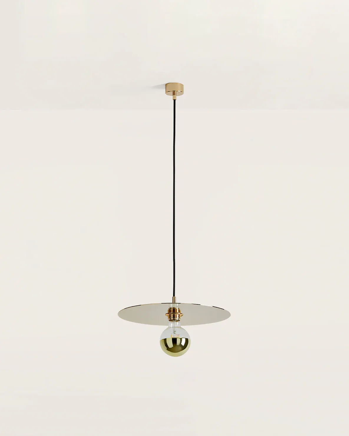 Steel Flat Disc Pendant Light