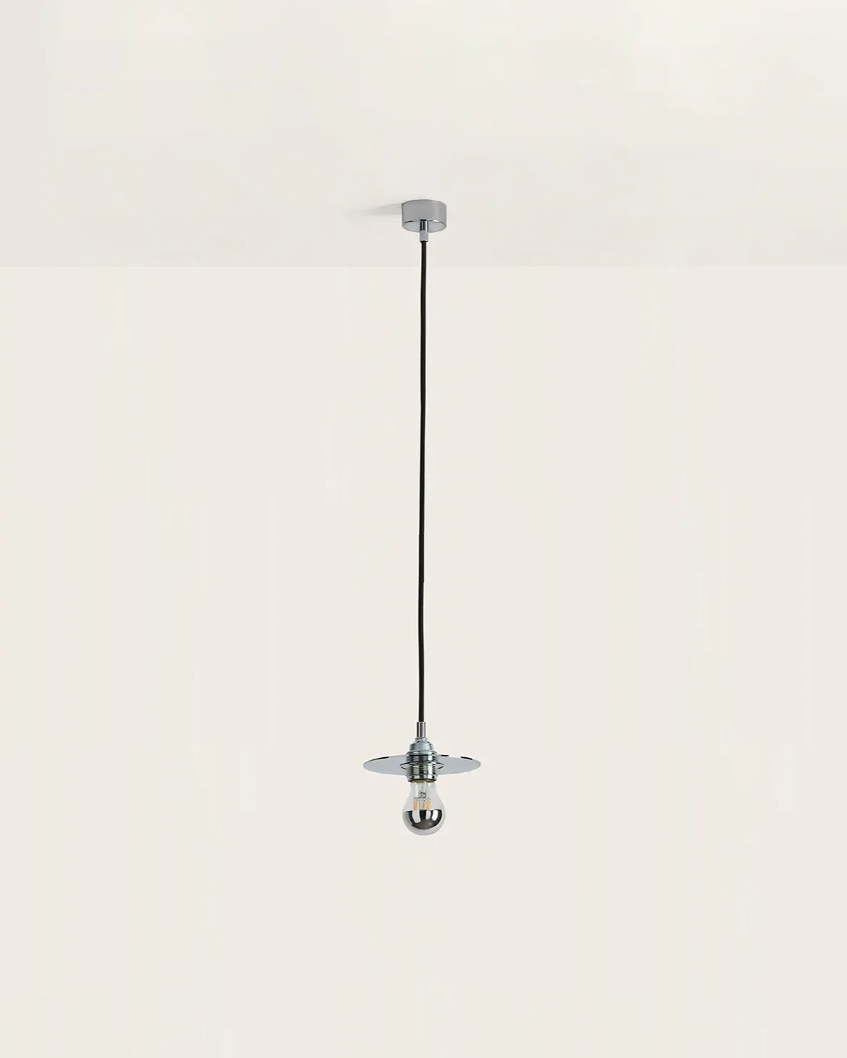 Steel Flat Disc Pendant Light