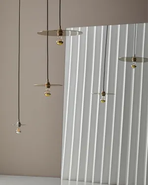 Steel Flat Disc Pendant Light