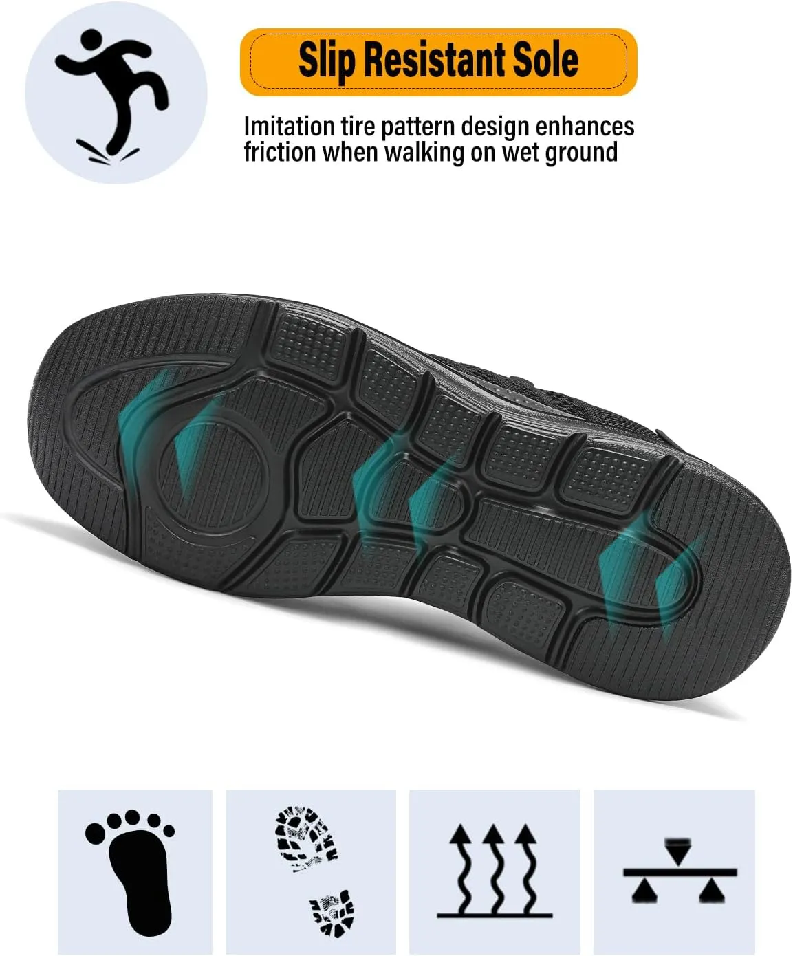 Steel Toe Shoes for Men Safety Puncture Proof Comfy Work Sneakers Lightweight Breathable Non-Slip Construction Shoes