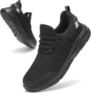 Steel Toe Shoes for Men Safety Puncture Proof Comfy Work Sneakers Lightweight Breathable Non-Slip Construction Shoes