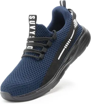 Steel Toe Shoes for Men Women Indestructible Puncture Proof Safety Work Shoes Comfortable Slip Resistant Sneakers Airy for Construction