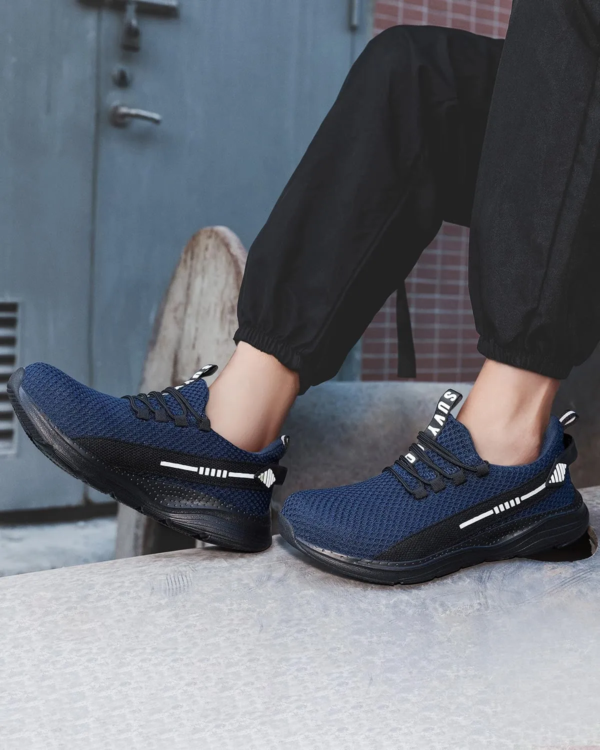 Steel Toe Shoes for Men Women Indestructible Puncture Proof Safety Work Shoes Comfortable Slip Resistant Sneakers Airy for Construction