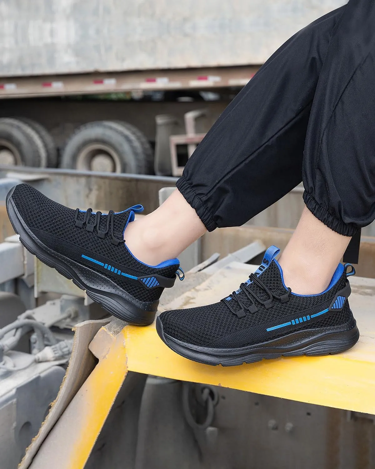Steel Toe Shoes for Men Women Indestructible Puncture Proof Safety Work Shoes Comfortable Slip Resistant Sneakers Airy for Construction