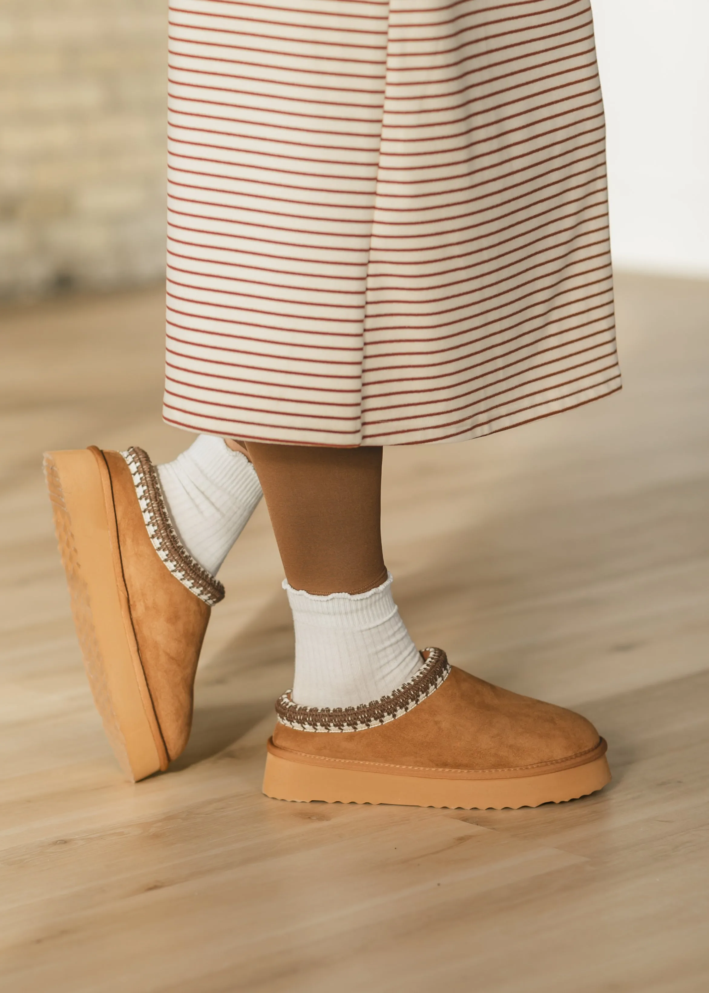 Steve Madden® Selena Chestnut Suede Platform Slippers - FINAL SALE
