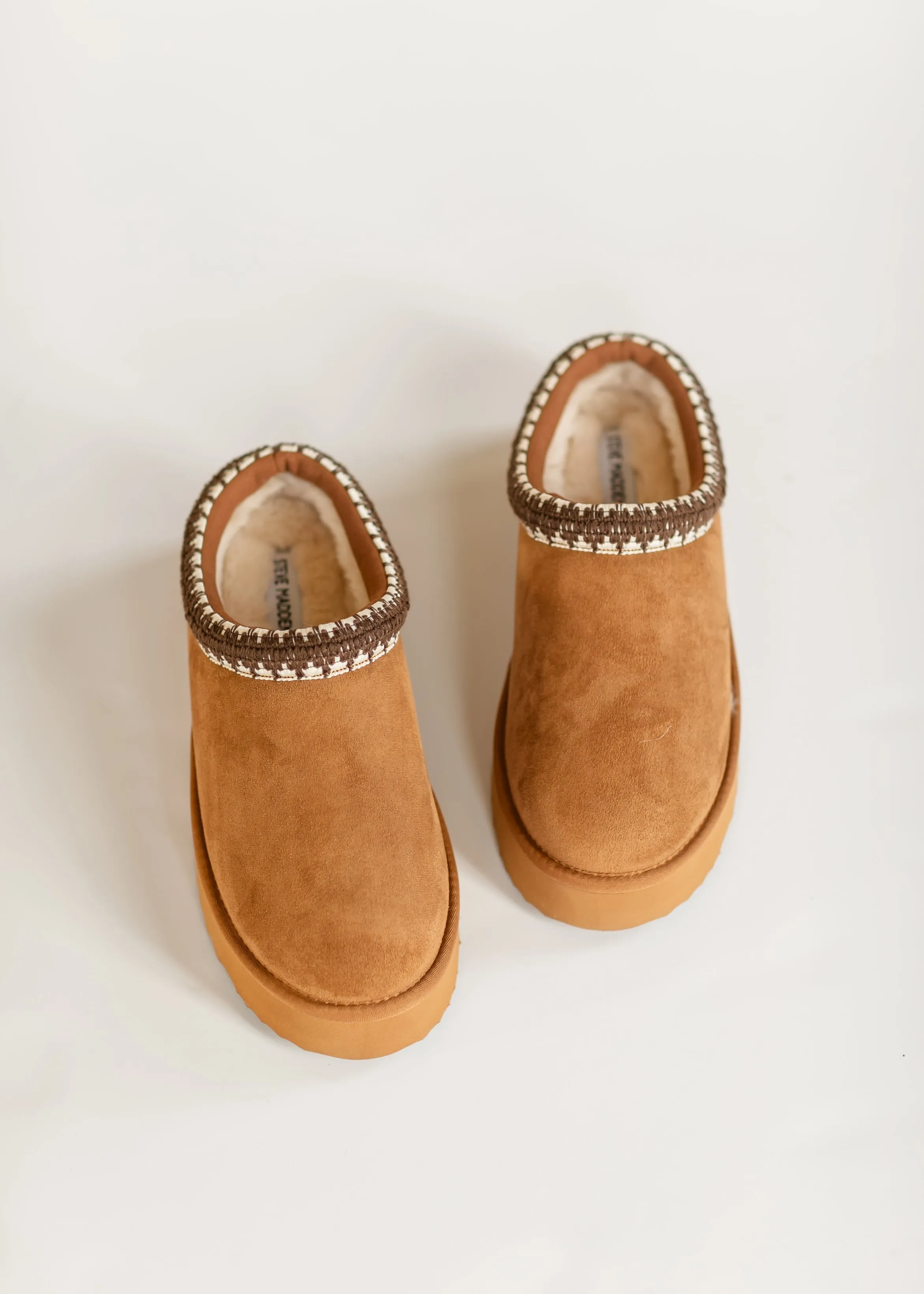 Steve Madden® Selena Chestnut Suede Platform Slippers - FINAL SALE