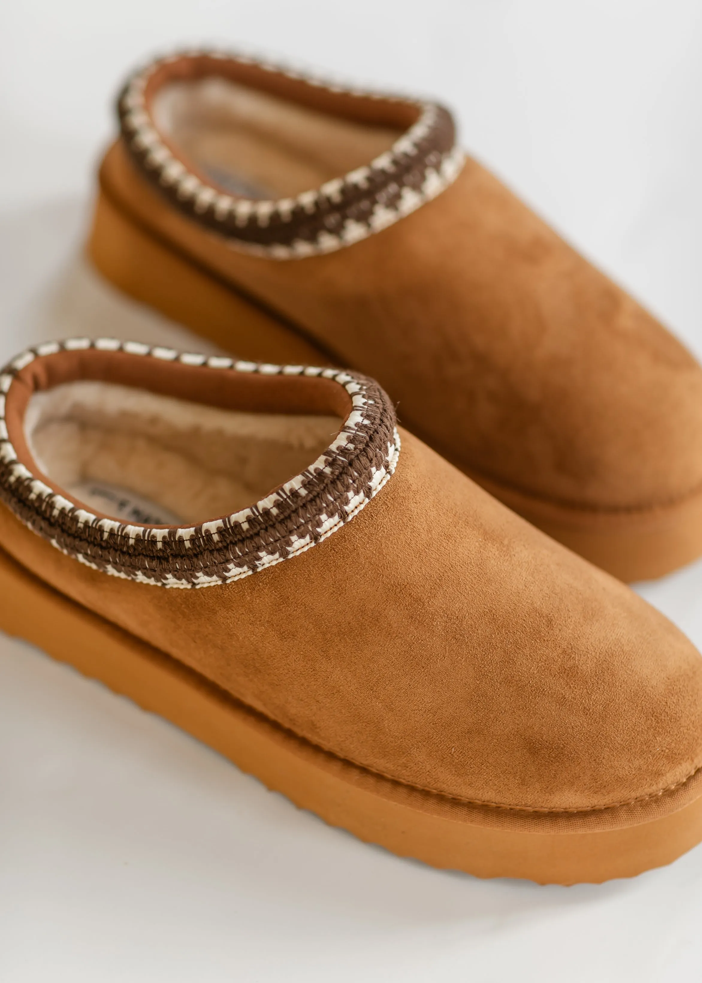 Steve Madden® Selena Chestnut Suede Platform Slippers - FINAL SALE
