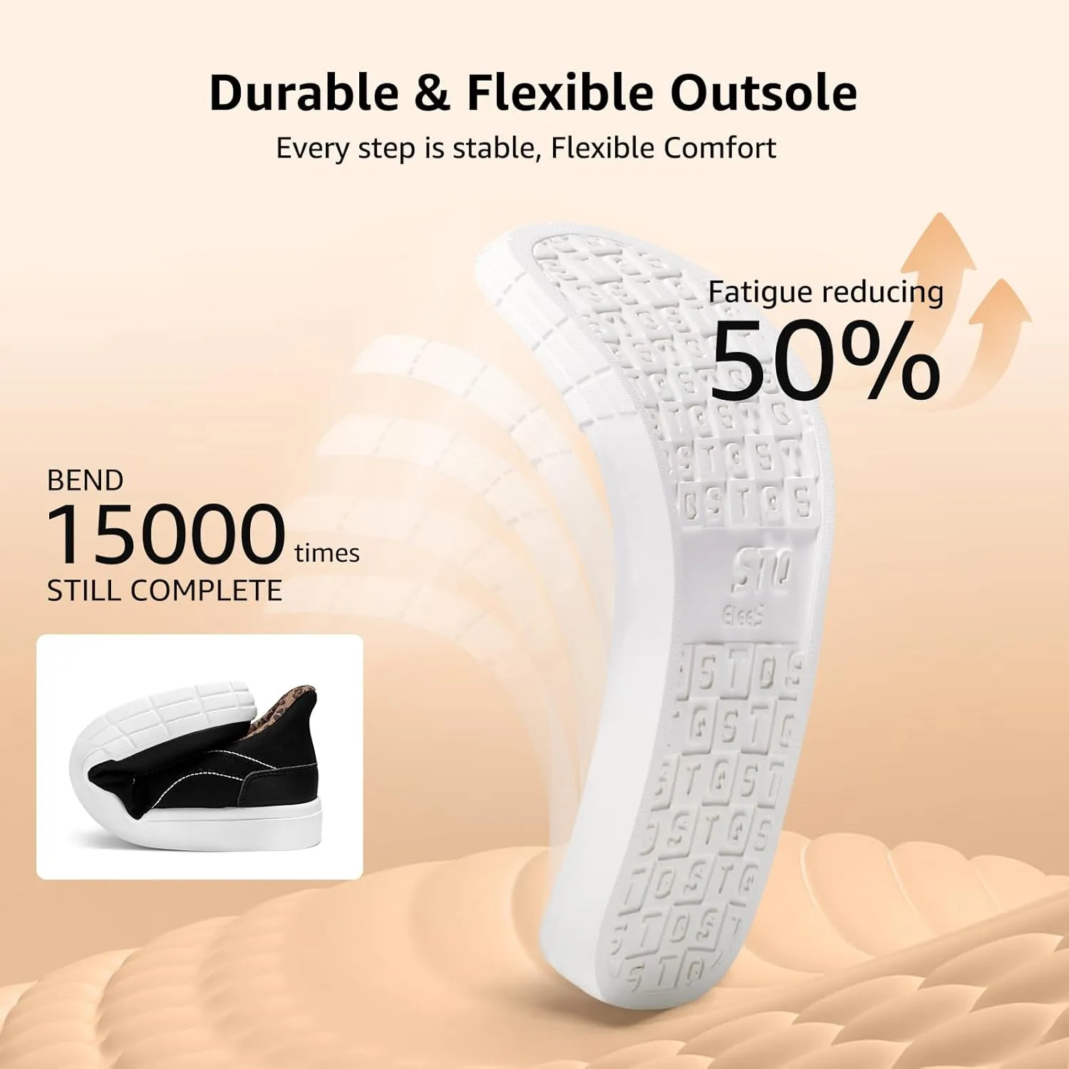 STQ Slip on Canvas Shoes for Women | Lightweight Skate Shoes Comfortable Tennis Sneakers